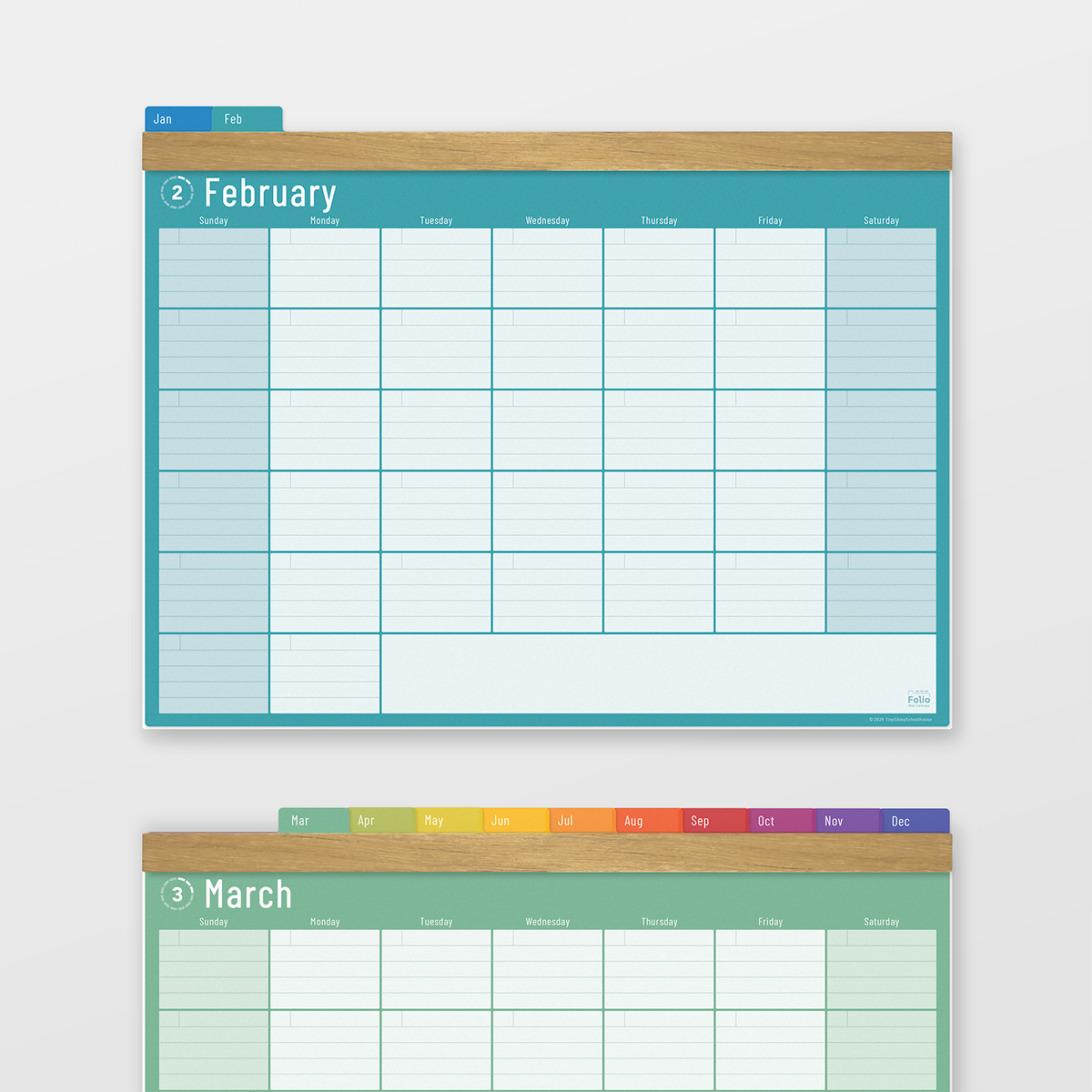 Folio Reusable Wall Calendar