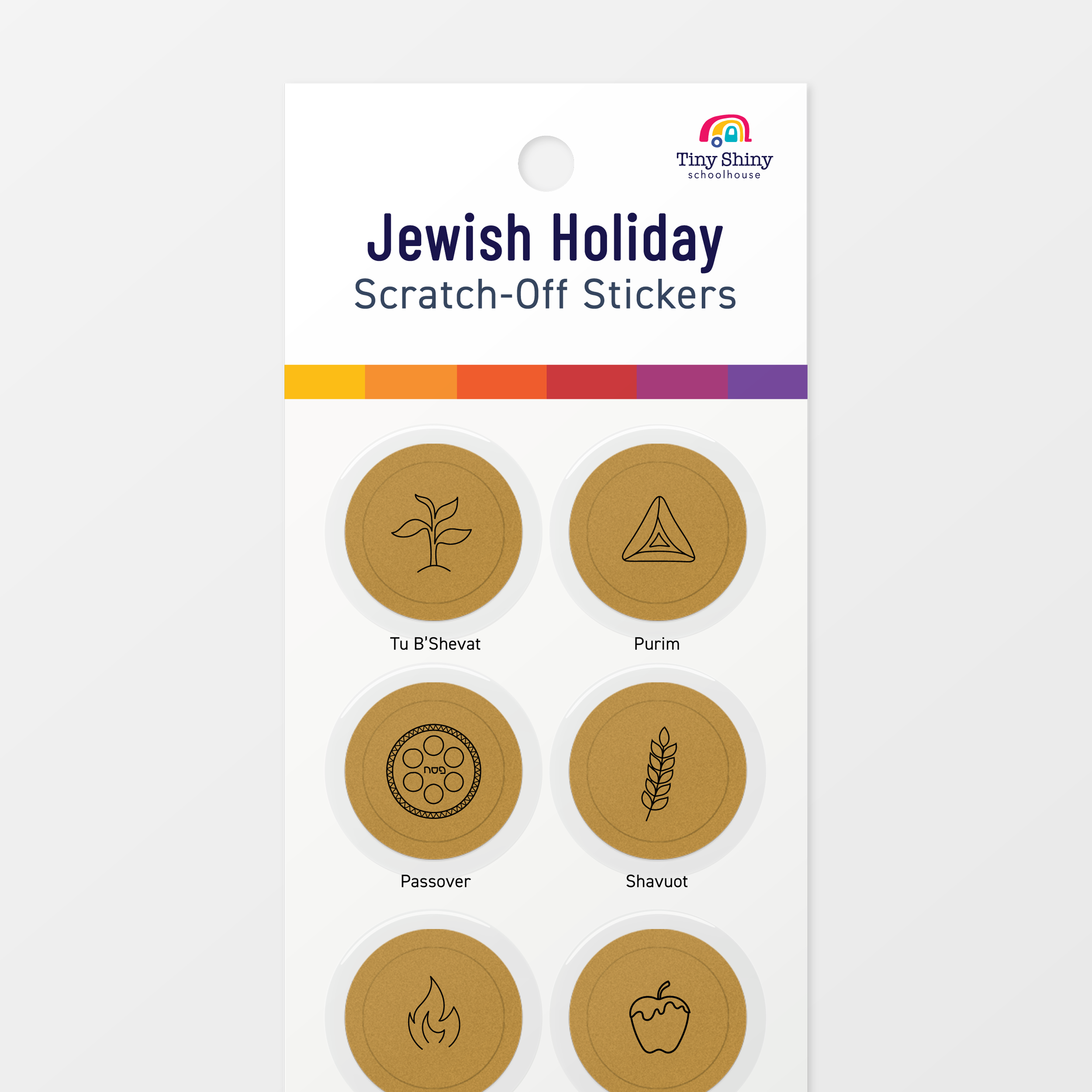 Jewish Holiday Scratch-Off Stickers