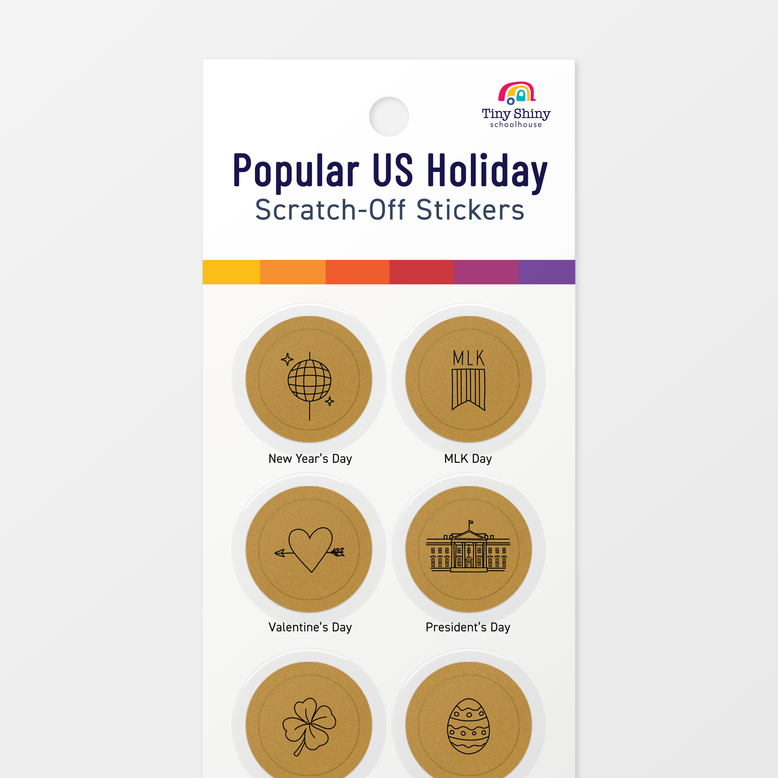 Fun Check Off Sticker Popular US Holiday Scratch-Off Stickers – Tiny Shiny Schoolhouse