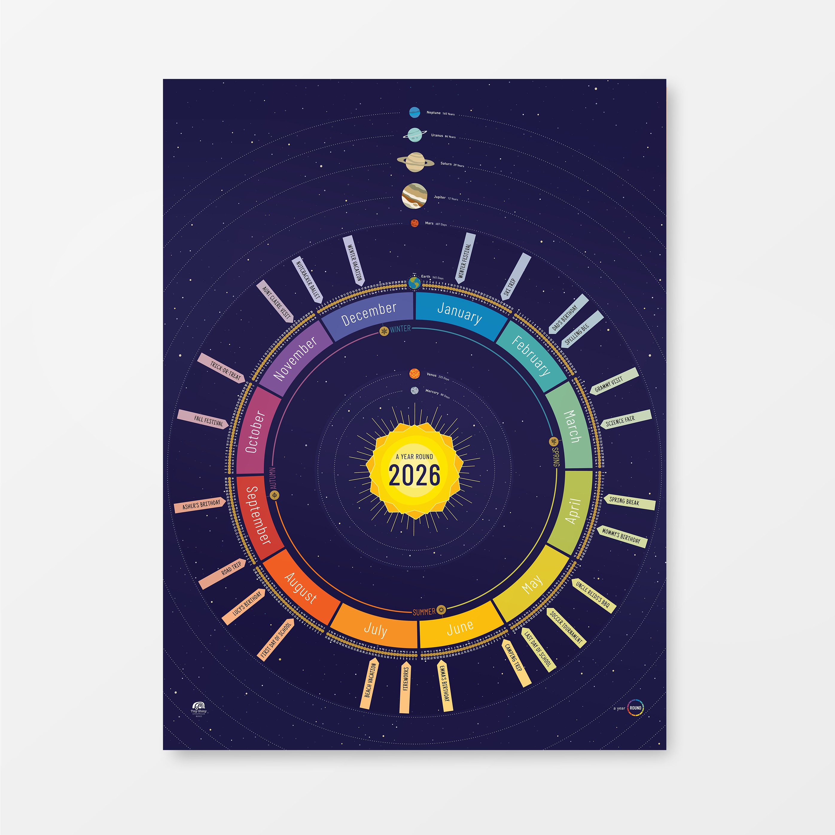 2026 Year Round Scratch-Off Calendar - Blank Edition