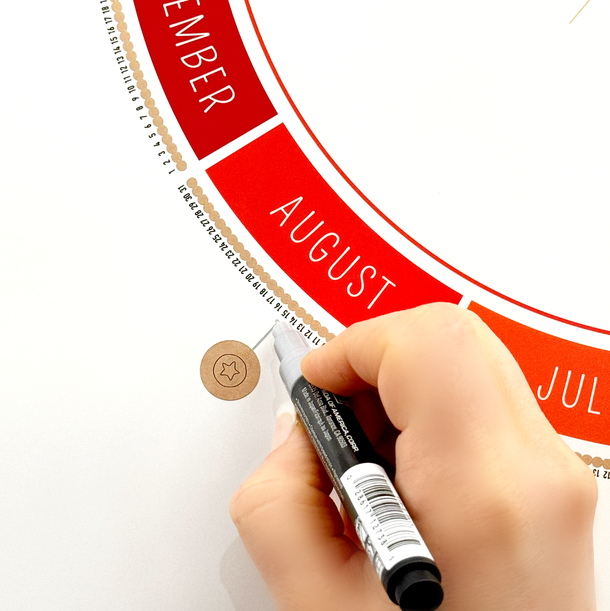 Silver Calendar Marker image 1